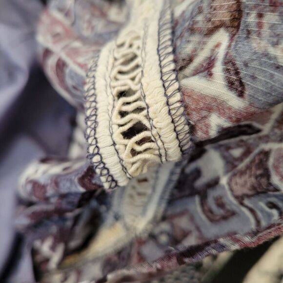 BB Dakota Small Dress women crochet keyhole sheer lining flowy midi sheath - Picture 10 of 13